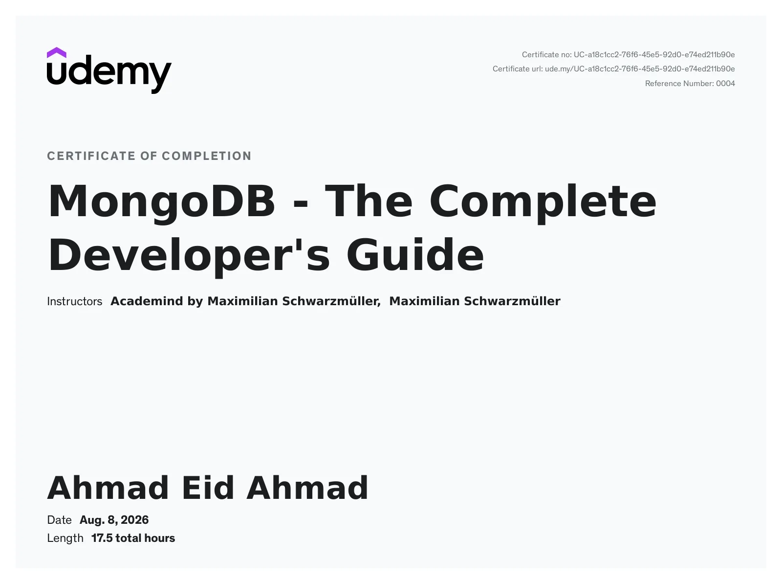 MongoDB - The Complete Developer's Guide
