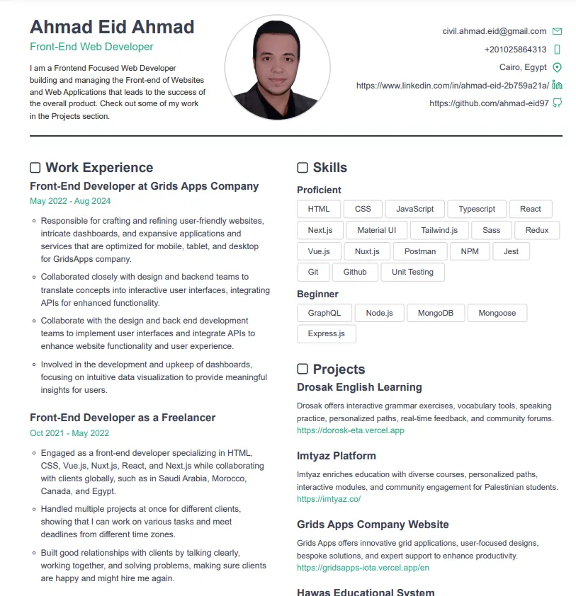 resume